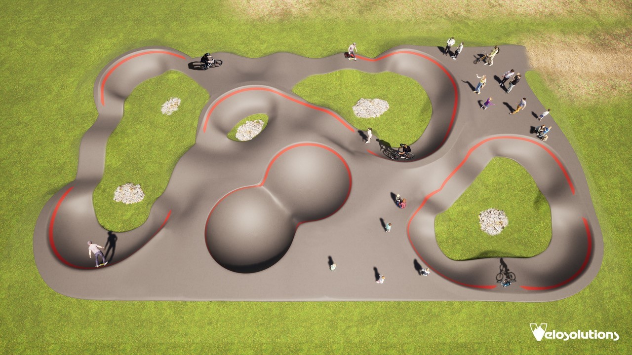 Image de synthèse du futur Pumptrack du Plateau de Diesse, qui sera inauguré dans le courant du mois de mai.