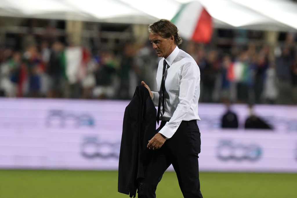 La déception se lisait dans le visage de Roberto Mancini après la fin du match.
