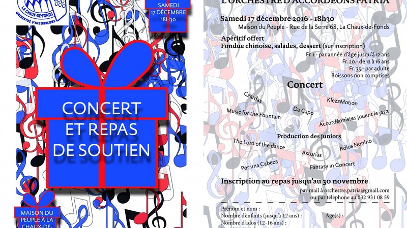 Concert et repas Orchestre d'accordéons PATRIA