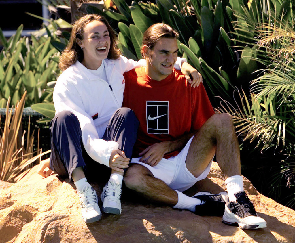 Roger Federer et Martina Hingis à la Hopman Cup en 2000.