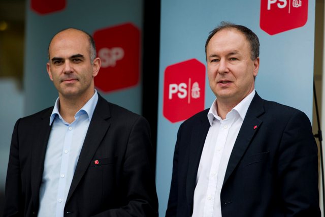 Alain Berset et Pierre-Yves Maillard ont été ovationnés à Lucerne.