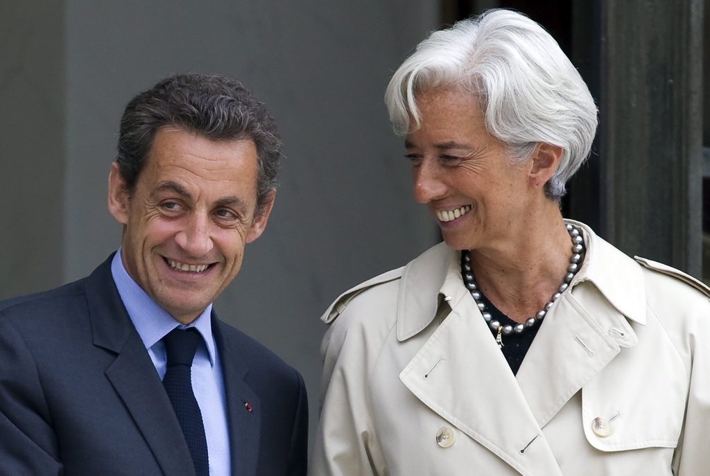 Christine Lagarde et Nicolas Sarkozy.