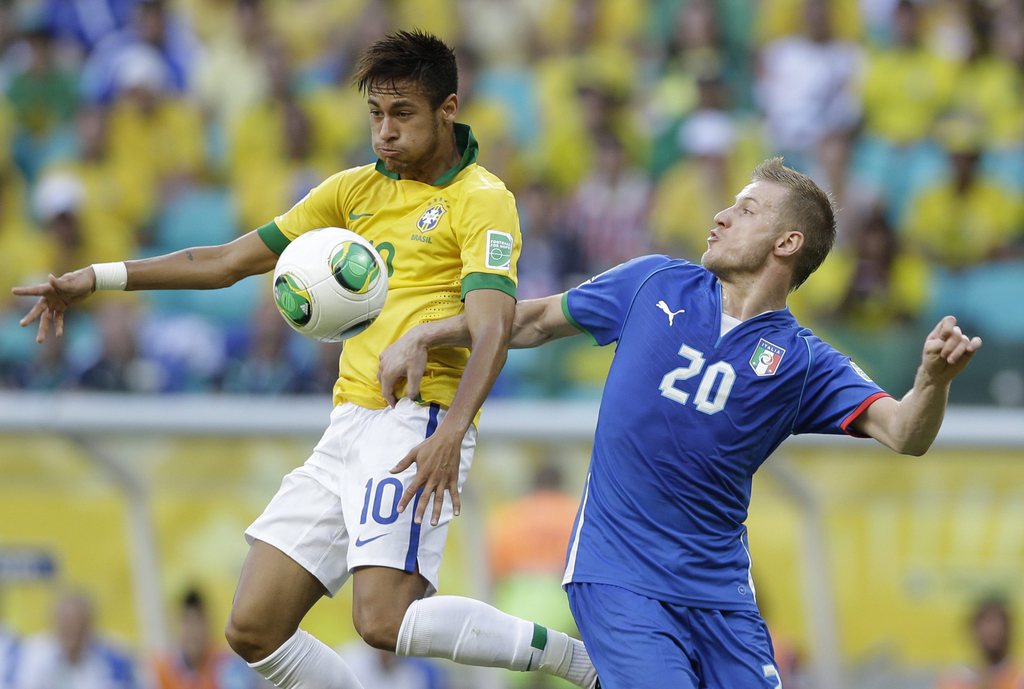 Le Brésil de Neymar et l'Italie d'Abate se disputaient la première place du groupe A lors de la Coupe des Confédérations qui se déroule au Brésil.