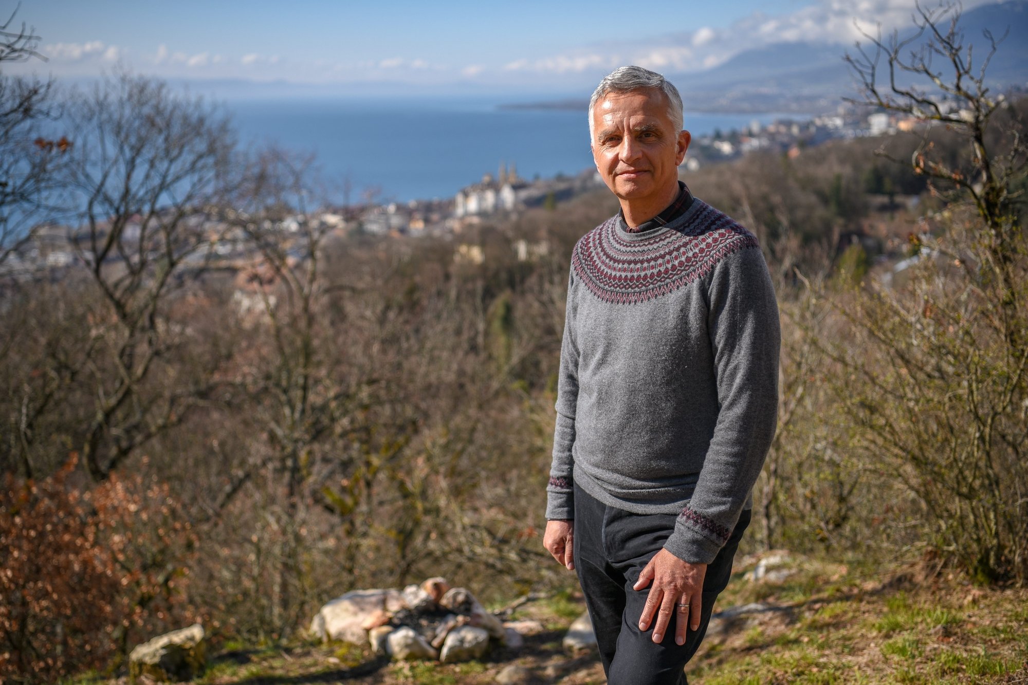 L'ancien conseiller fédéral Didier Burkhalter aime à se promener au Rocher de l'Ermitage, à Neuchâtel, juste au-dessus de chez lui.
