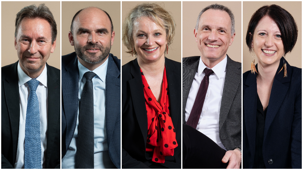 Voici les cinq visages du Conseil d'Etat pour les quatre années à venir.
