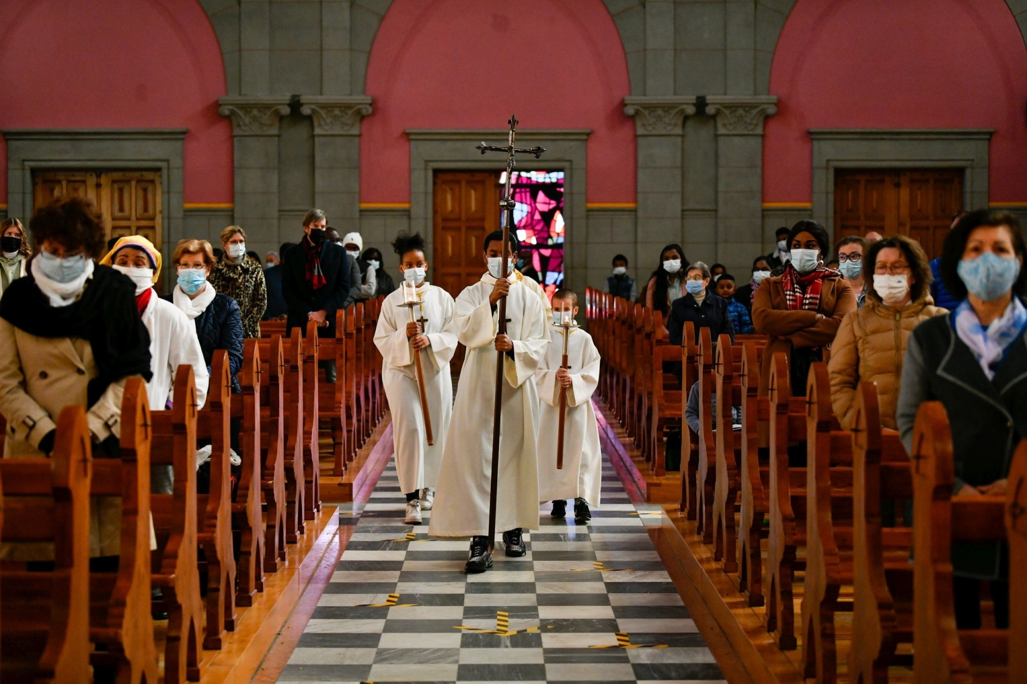 Une messe était célébrée dimanche matin à l'église du Sacré-Coeur à La Chaux-de-Fonds.