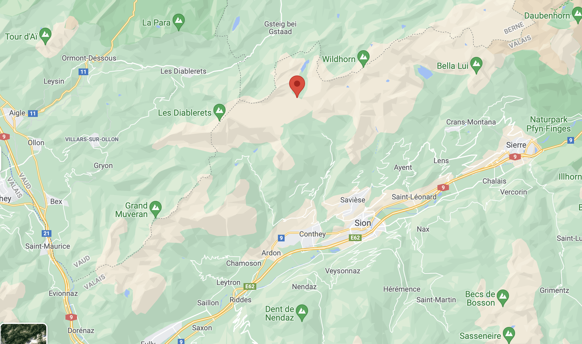 Un tremblement de terre s'est produit lundi soir à 21h13 en Valais, à environ 8 km au sud-est du Sanetschpass, à une profondeur de 4,9 km.