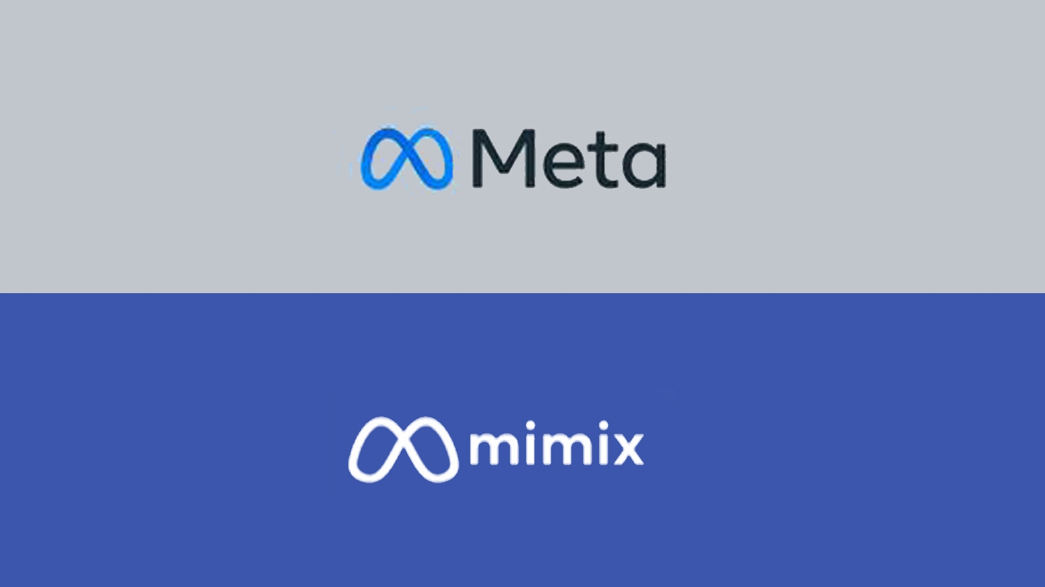 Le logo de Meta et celui de la start-up neuchâteloise se ressemblent.