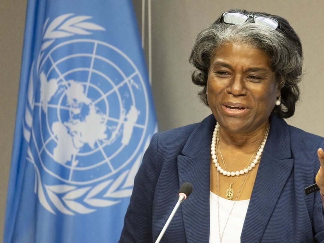 "Je souhaite le croire", a déclaré la diplomate Linda Thomas-Greenfield lors d'une brève rencontre avec des journalistes à l'ONU
