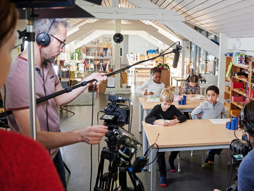 La méthode Kokoro, ce sont des enfants qui dialoguent avec d'autres enfants. Ici lors du tournage des vidéos, en 2019, à Neuchâtel.