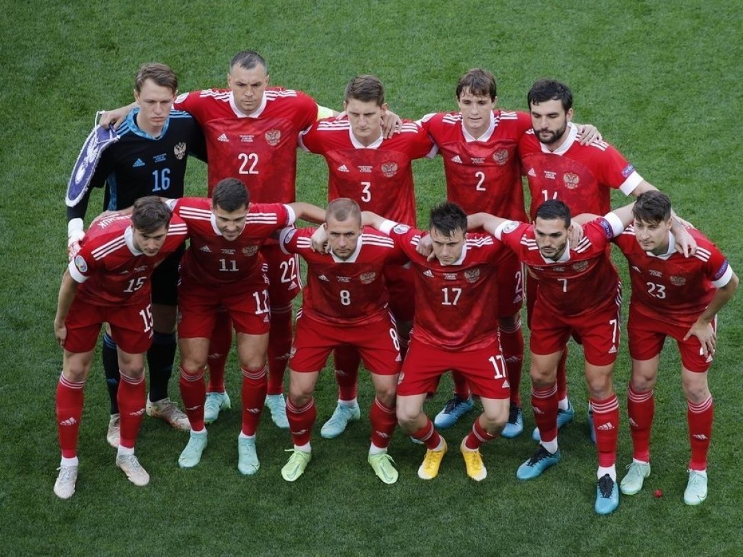 On ne verra certainement pas l'équipe de Russie (photographiée ici lors de l'Euro 2020) à l'Euro 2024.
