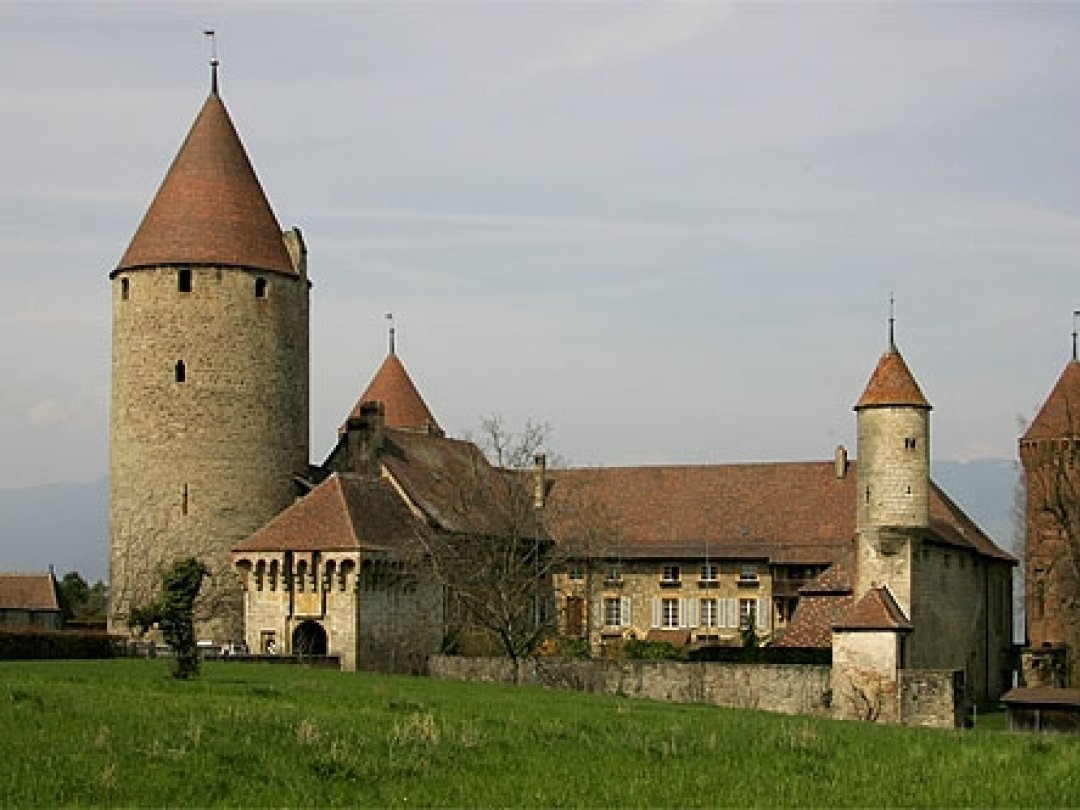Le château de Chenaux, à Estavayer-le-lac, ou mourut Humbert de Savoir.