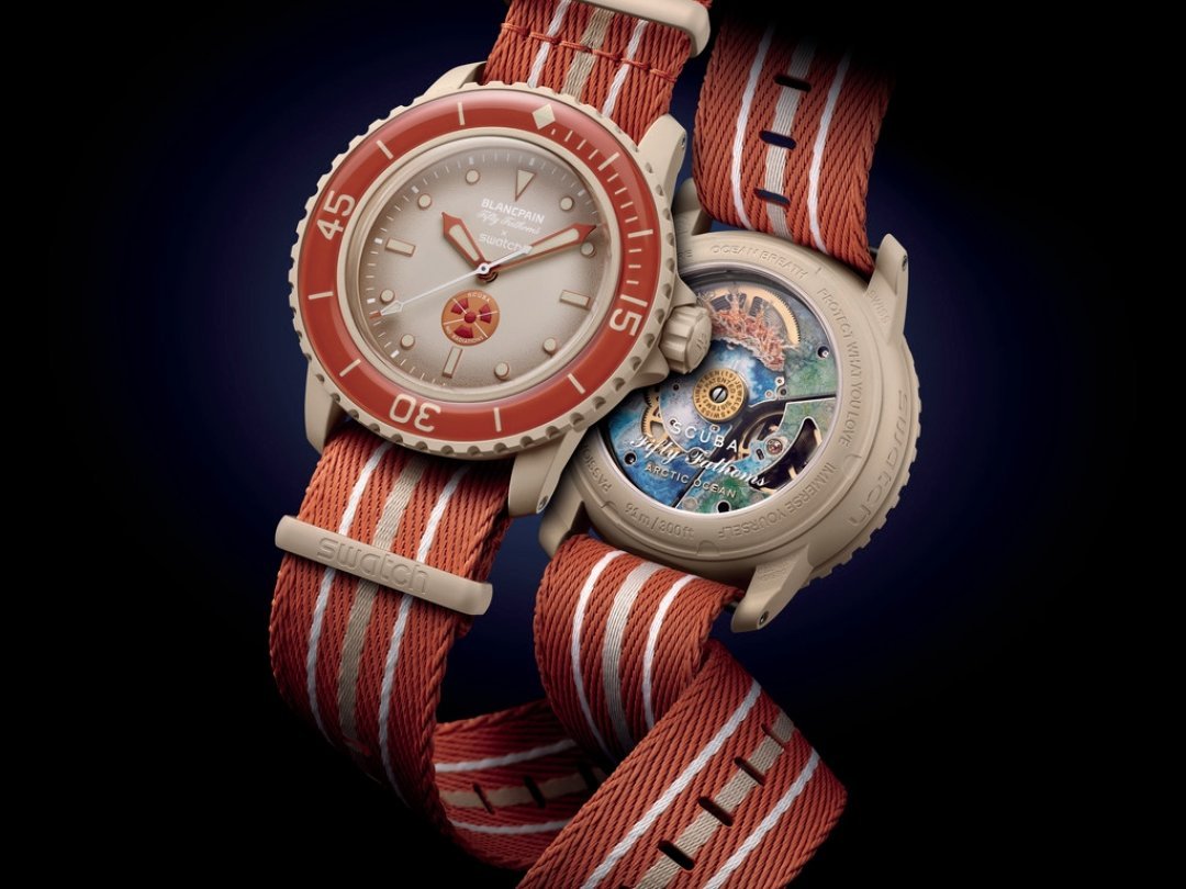 Le logo «No Radiation» de la Scuba Arctic Ocean célèbre le premier modèle sans radium, élément radioactif utilisé pour illuminer les aiguilles des montres jusqu'aux années 1960.