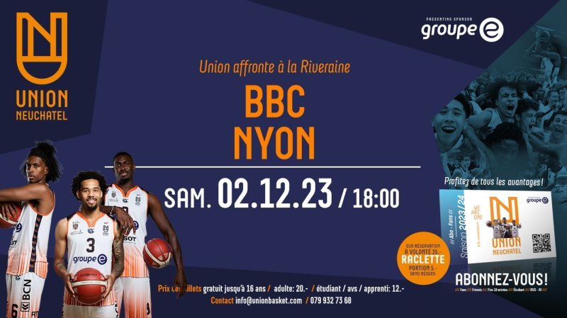 Union Neuchâtel Basket contre le BBC Nyon