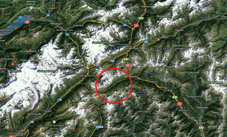 Le malheureux a fait une chute mortelle de 2 à 300 mètres, dans le val Bedretto, entre le Haut-Valais et Airolo, au Tessin.