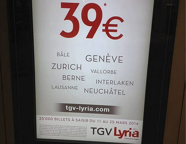 Neuchâtel fait pleinement partie de l'offre TGV. 