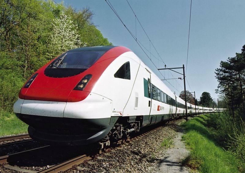 LIntercity s'est exceptionnellement arrêté en gare d'Aarau.
