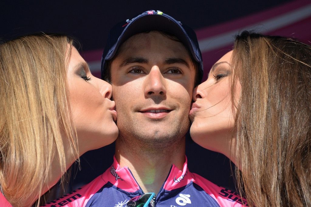 L'Italien Diego Ulissi après sa victoire à la 5e étape.