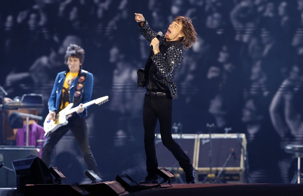 In this Feb. 26, 2014 file photo, the Rolling Stones perform during their concert at Tokyo Dome in Tokyo. Israeli concert promoter Shuki Weiss said Tuesday March 25, 2014 that the legendary band will play in Tel Aviv on June 4, 2014. (AP Photo/Shizuo Kambayashi, File)