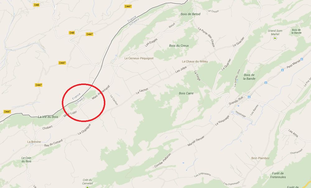 Le conducteur a été pris au Cerneux-Péguinot, au lieu dit "Maix-Baillod".
