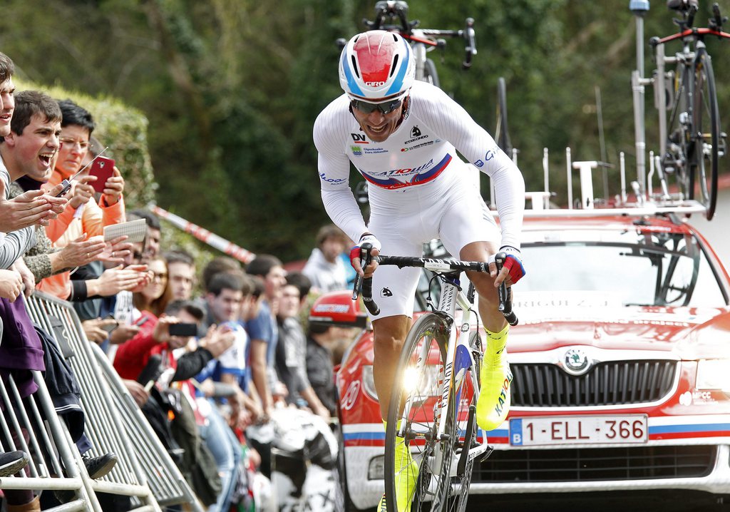 Le cycliste espagnol Joaquim 'Purito' Rodriguez de l'équipe Katusha a remporté le Tour du Pays Basque 2015.