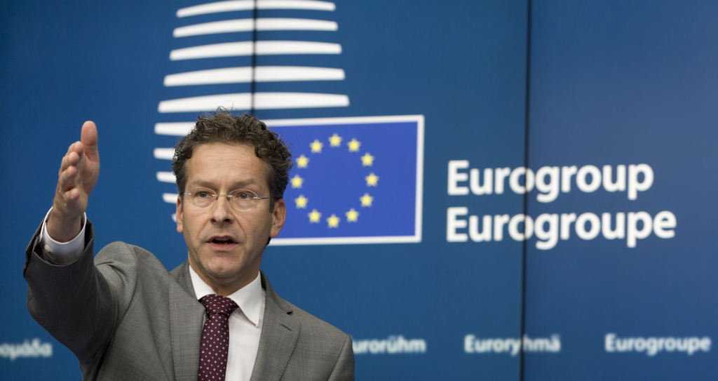 Dutch Finance Minister and chair of the eurogroup Jeroen Dijsselbloem speaks during a media conference after a meeting of eurogroup finance ministers in Brussels on Saturday, June 27, 2015. Anxiety over Greece's future swelled on Saturday after Prime Minister Alexis Tsipras' call to have the people vote on a proposed bailout deal. (AP Photo/Thierry Monasse)