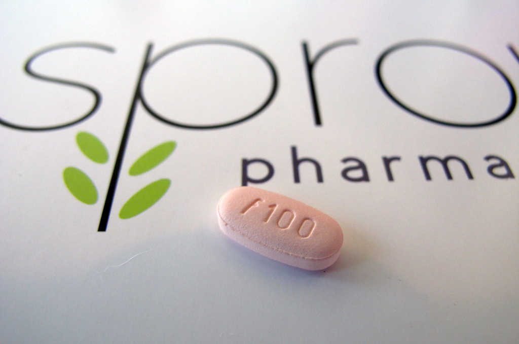 In this June 22, 2015, photo, a tablet of flibanserin sits on a brochure for Sprout Pharmaceuticals in the company's Raleigh, N.C., headquarters. Sprout soon may succeed where many of the world?s largest pharmaceutical companies have failed: in winning Food and Drug Administration approval for flibanserin, dubbed Addyi, the first drug to boost women?s sexual desire. (AP Photo/Allen G. Breed)