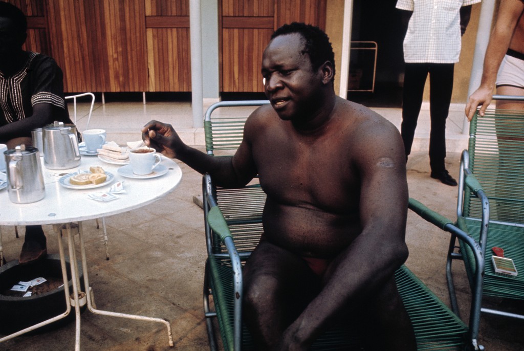Le dictateur Amin Dada en 1973 en Ouganda.