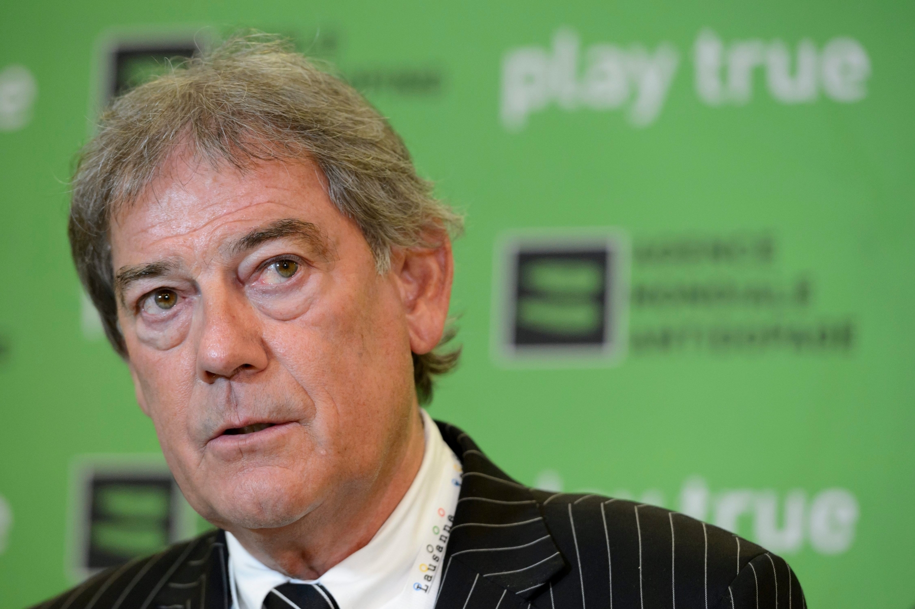 David Howman, from New Zealand, Director General of the WADA speaks during a press conference during the WADA Symposium for Anti-Doping Organizations (ADOs), in Lausanne, Switzerland, Monday, March 14, 2016. (KEYSTONE/Laurent Gillieron) SWITZERLAND WADA ANTI-DOPING SYMPOSIUM