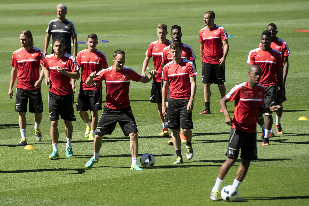 La Suisse a participé à une dernière séance d'entraînement jeudi au Stade de la Mosson, à Montpellier.