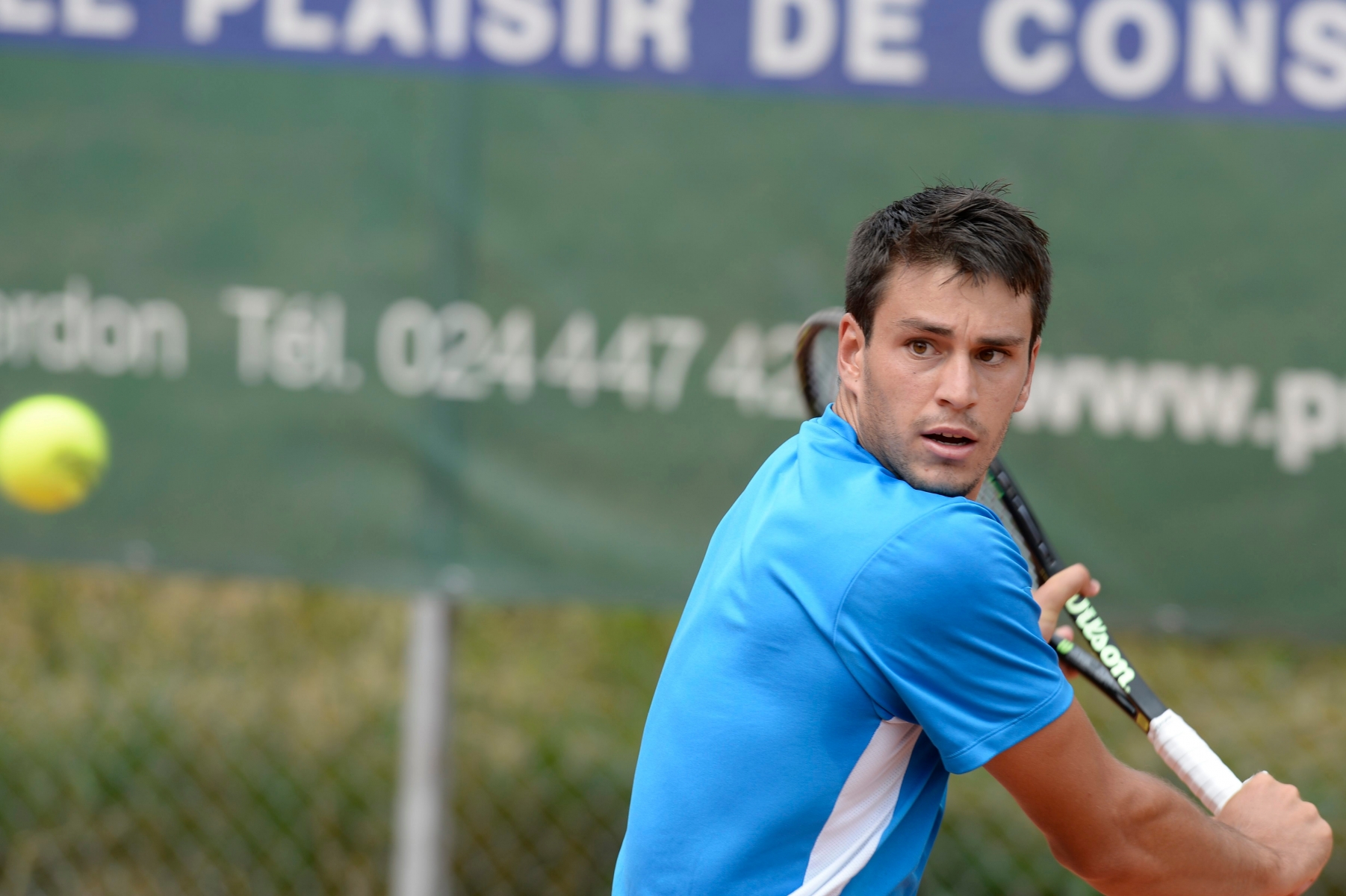 Luca Margaroli a perdu son match contre le Suisse Raphael Lustenberger(7-5, 6-4).