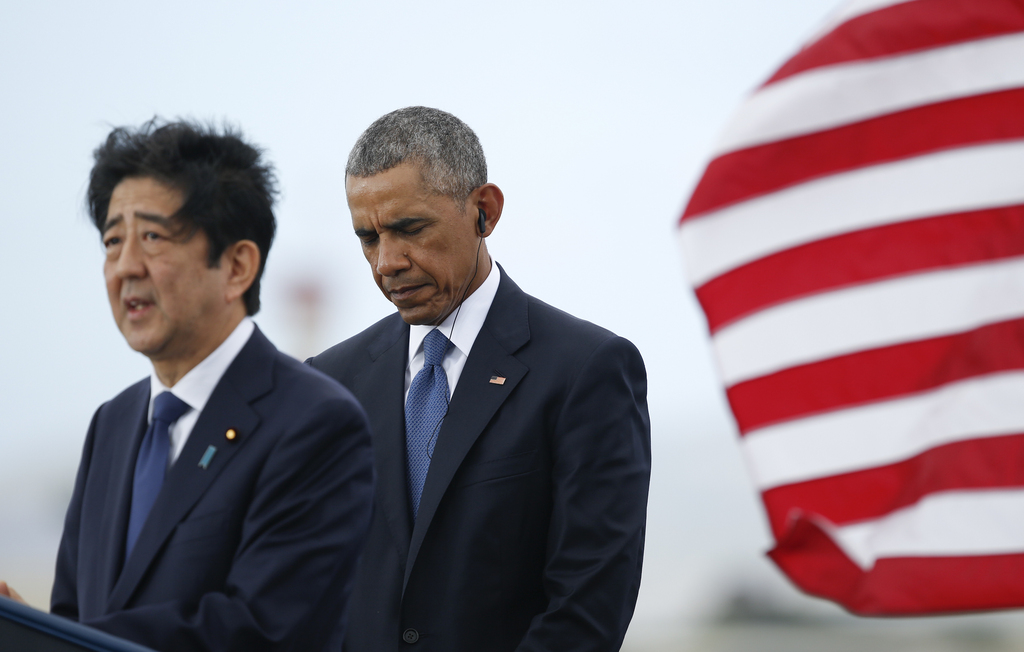 "Le message que je veux envoyer au monde avec le président Barack Obama est celui du pouvoir de la réconciliation", a formulé le premier ministre japonais Shinzo Abe.