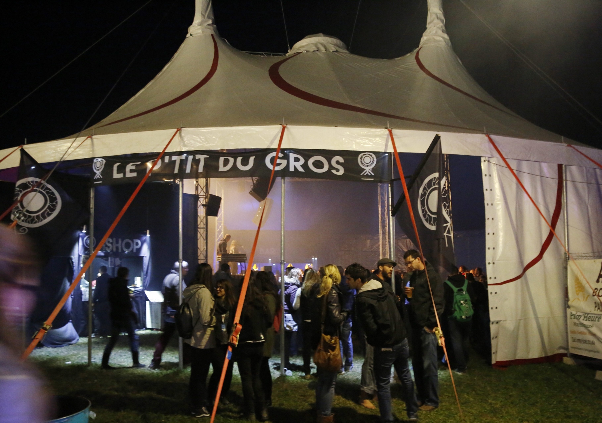 Le chapiteau du P'tit du Gros, au Festival du Chant du', au Noirmont, le jeudi 10 septembre 2015.
