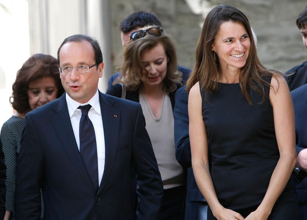 Le président Francois Hollande et sa ministre de la Culture Aurélie Filippetti.
