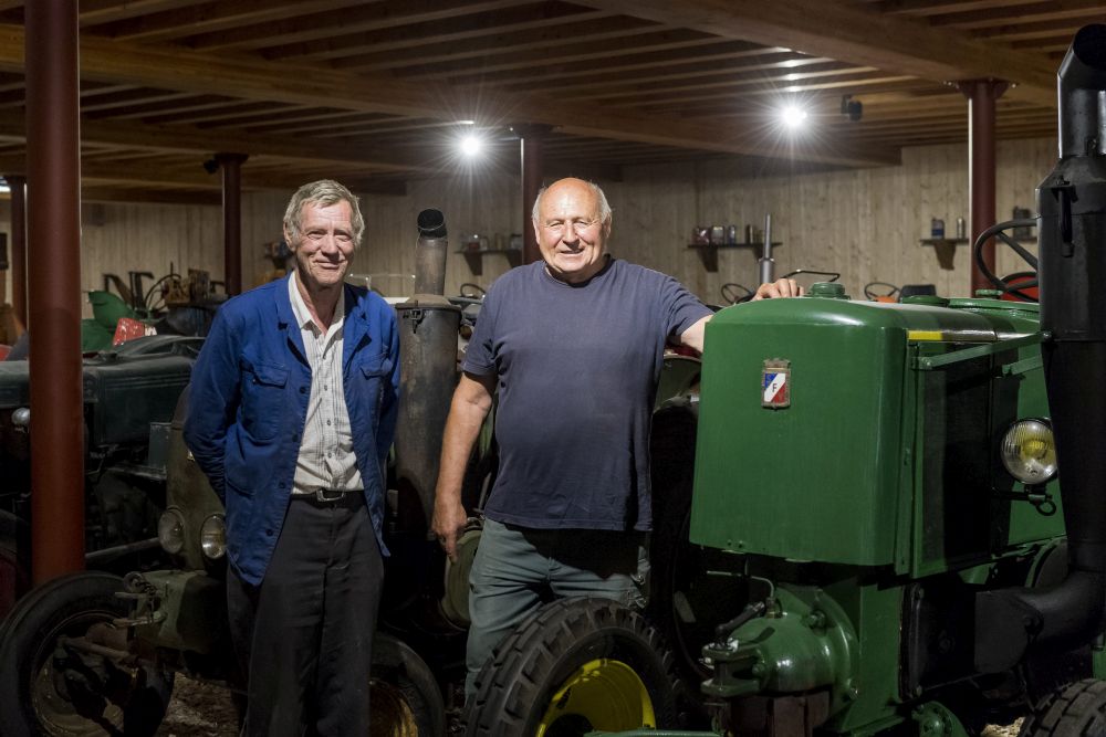 Charles Hirschy, à gauche, et Joseph Simonin peuvent avoir le sourire: le musée de la vie d'antan en France voisine rouvre samedi.