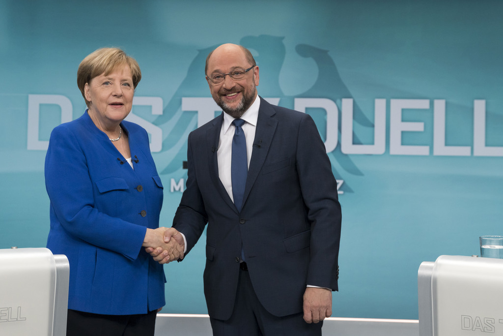 Face à son rival Martin Schulz, Angela Merkel a estimé que la Turquie ne devait pas adhérer à l'UE.