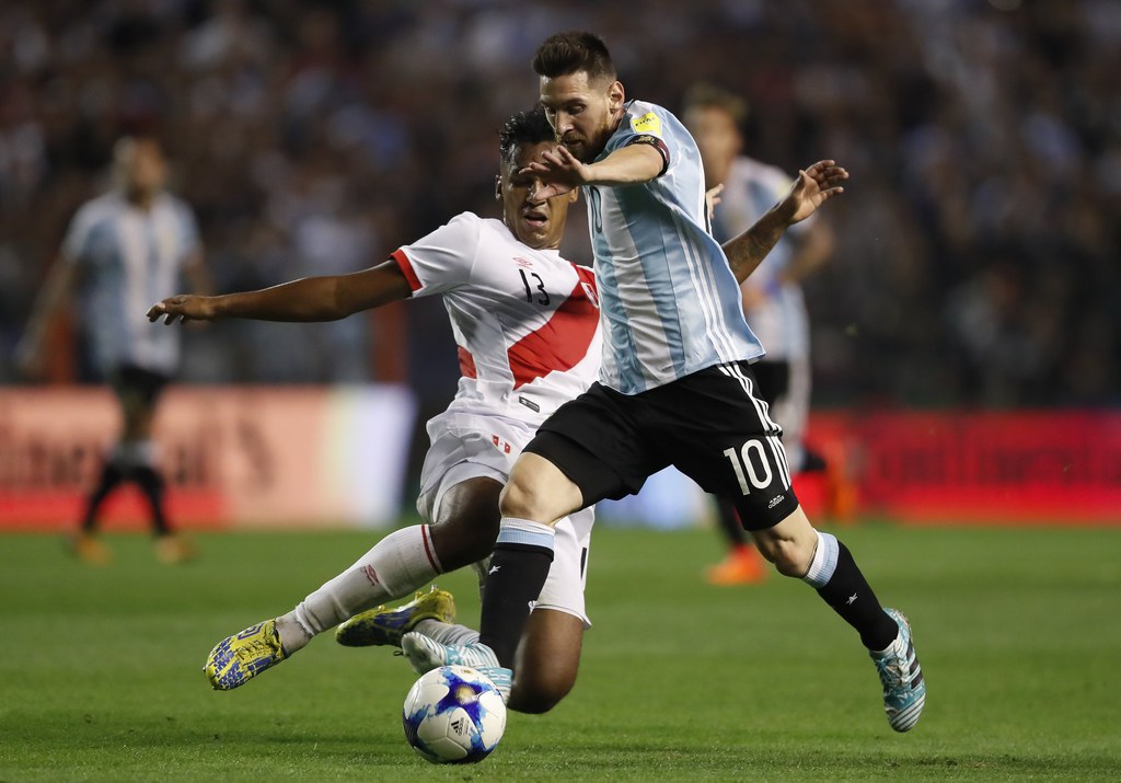 Lionel Messi n'a que trouvé le poteau lors de cette rencontre contre le Pérou. 