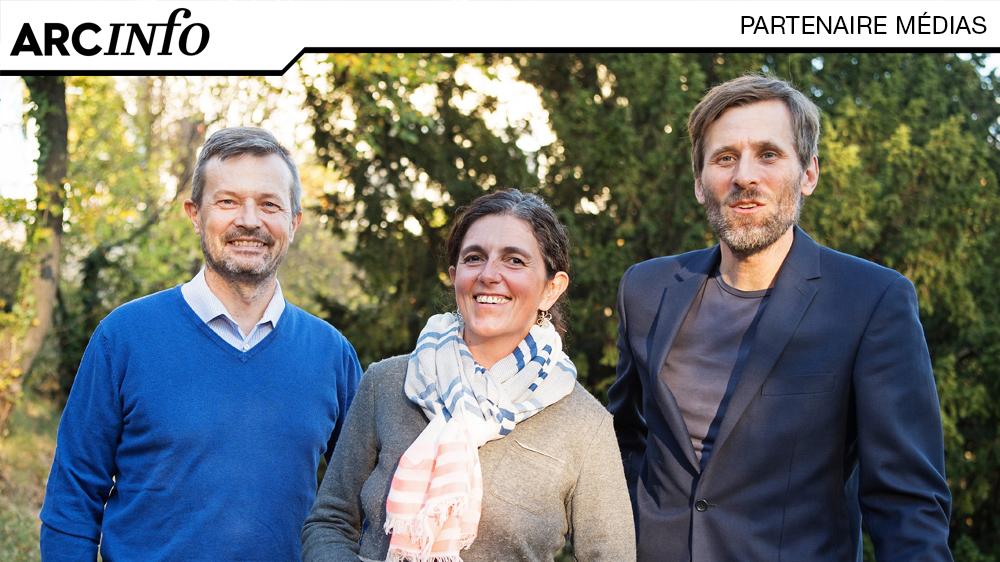 Une partie de l'équipe de la start-up SiMPLInext, de gauche à droite : Patrick Albert, Silvia Angeloni et Kaspar Suter.