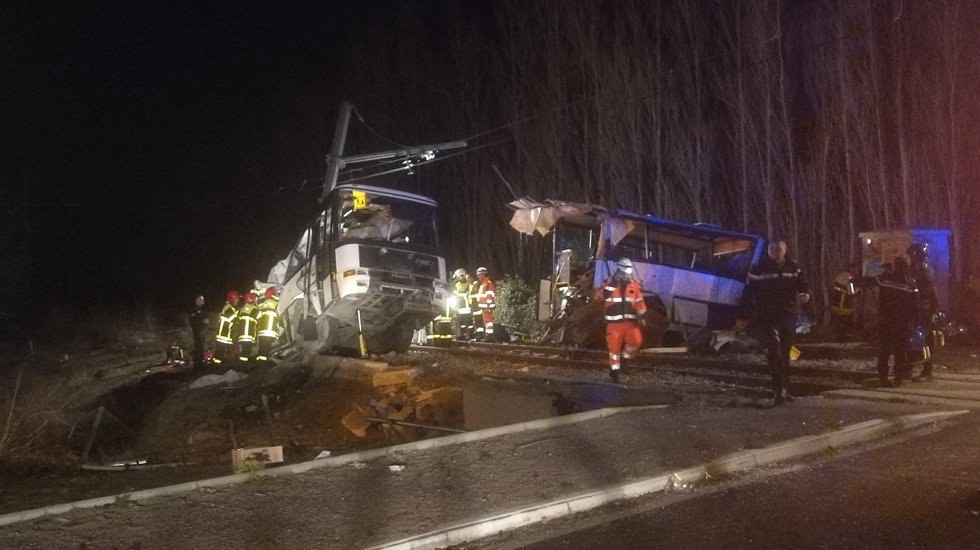 L'accident a eu lieu sur un passage à niveau, à Millas, dans les Pyrénées-Orientales.