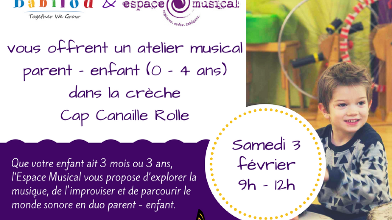 Atelier Eveil Musical parent-enfant offert