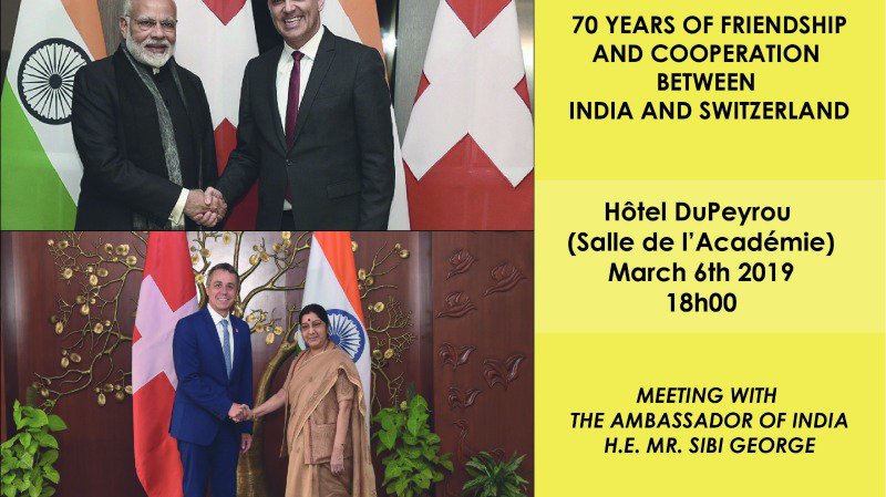 Inde-Suisse: 70 ans d'amitié et de coopération