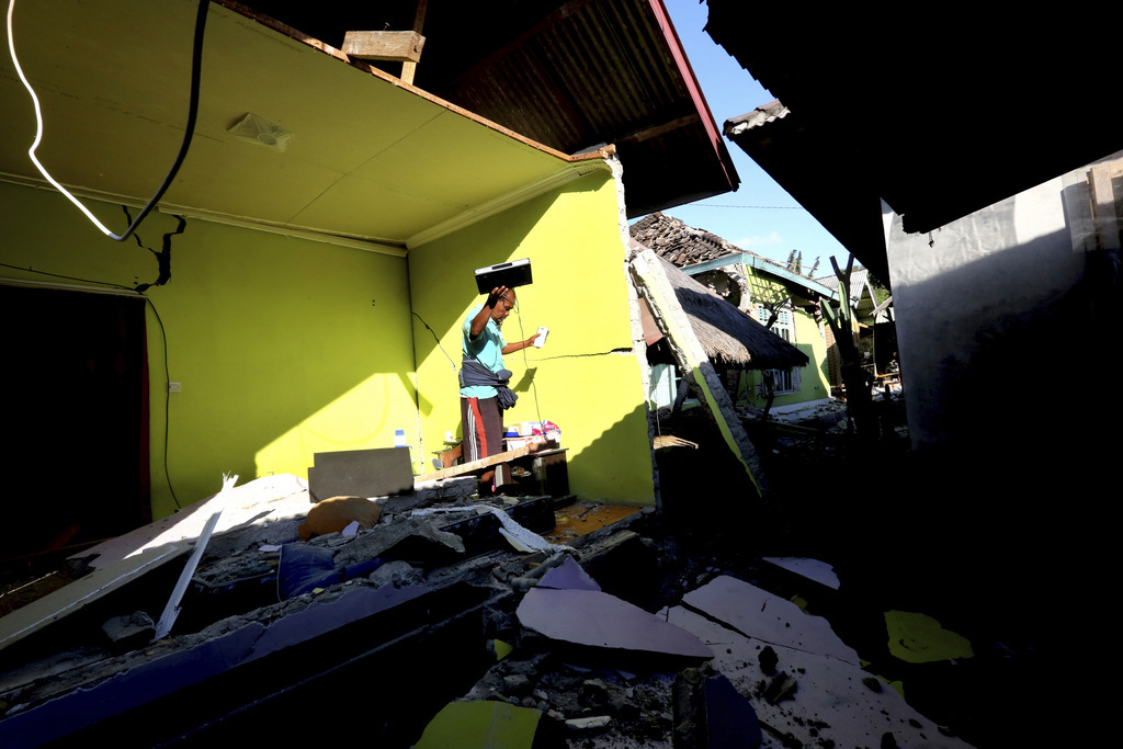 Un tremblement de terre d'une magnitude de 5,5 a secoué l'île de Lombok. Un séisme avait déjà frappé l'île durement en août 2018 (en photo ici).