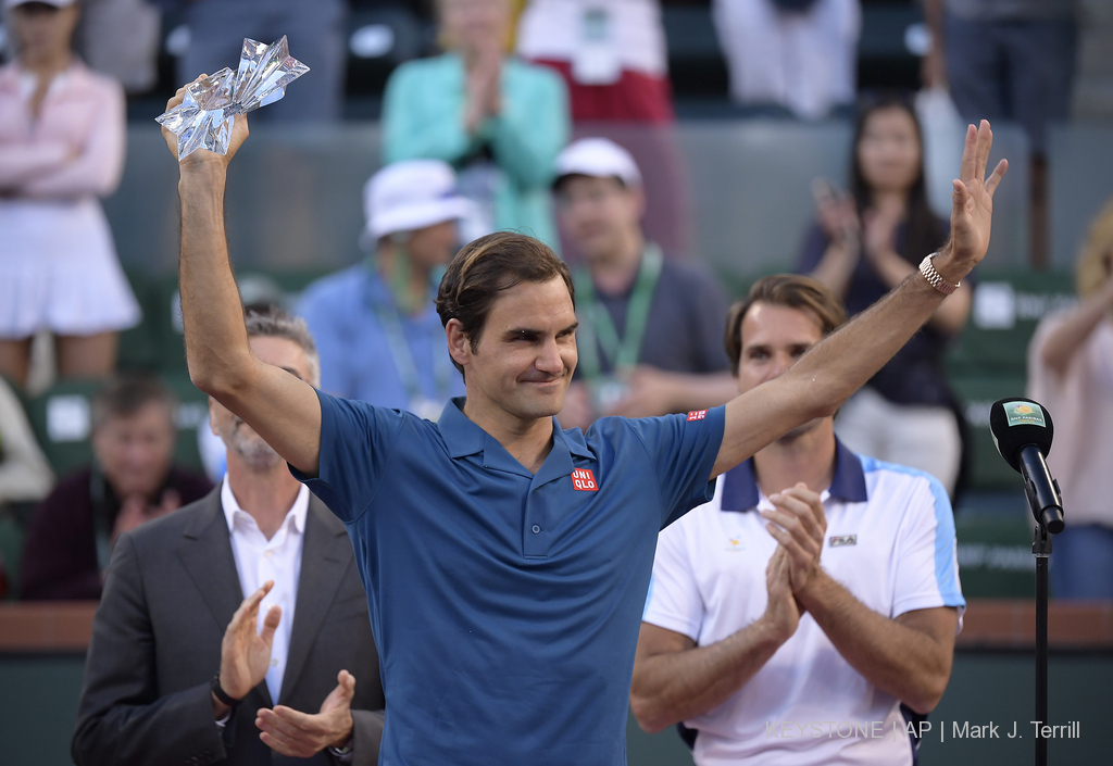 Roger Federer après sa défaite contre Dominic Thiem. 