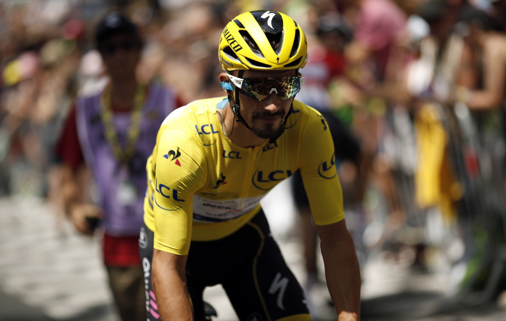 Le maillot jaune Julian Alaphilippe a remporté la 13e étape du Tour de France. (Archives)