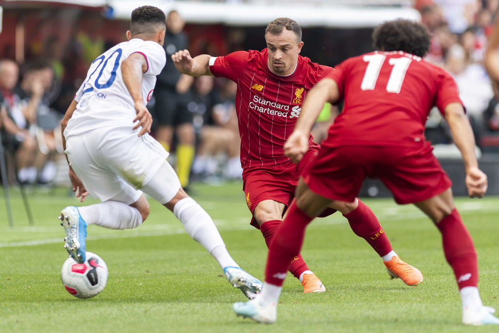 Le joueur de Liverpool Xherdan Shaqiri a joué 30 minutes face à Lyon ce mercredi à Genève.
