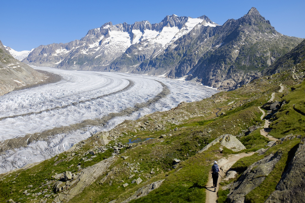 Le plus grand glacier alpin n'échappera pas au réchauffement.