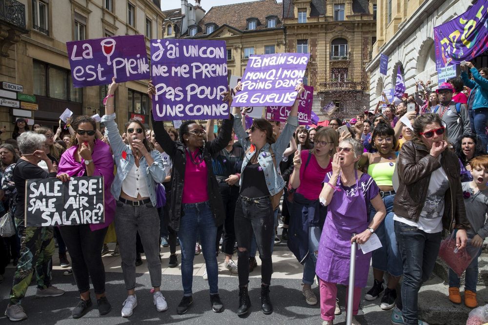 Manifestation des femmes le 14 juin 2019 à Neuchâtel.