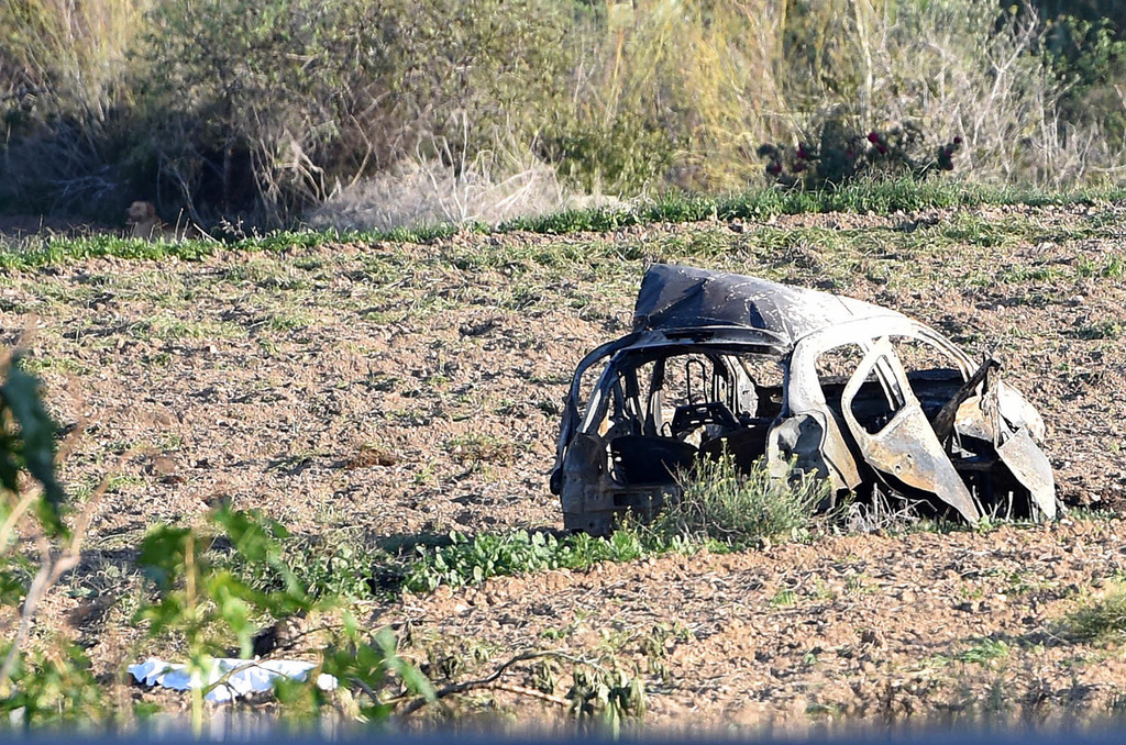 Le corps de Daphné Caruana avait été retrouvé, le 16 octobre 2017, dans la carcasse calcinée de sa voiture, piégée par une bombe.