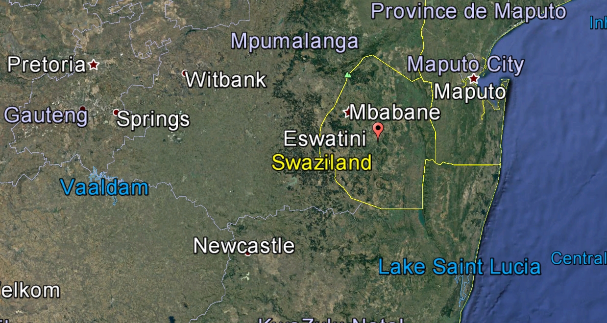 L'accident s'est produit dans le royaume d'Eswatini, anciennement le Swaziland.