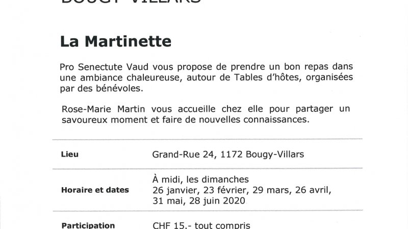 Table d'hôtes "La Martinette"